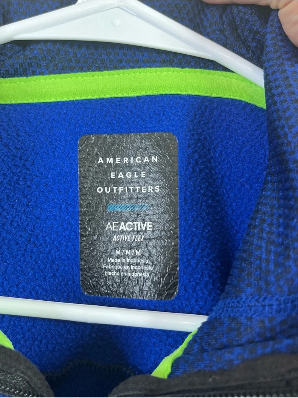 American Eagle Outfitters Men’s Blue Performance Full Zip Hoodie Size Medium